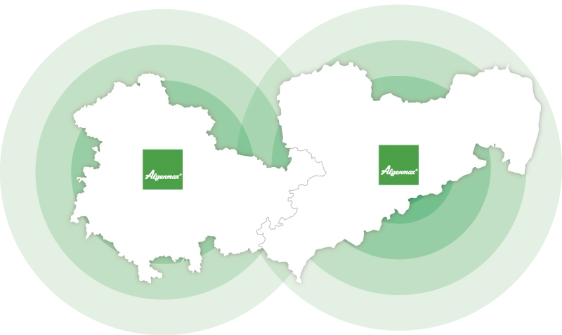Gebietskarte Algenmax Sachsen-Thüringen